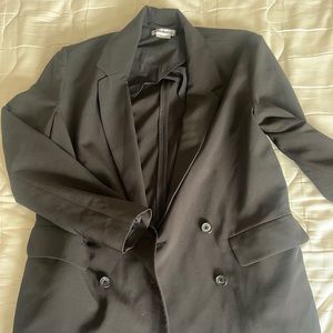 Reformation Black Oversized double breasted blazer